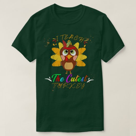 Happy Thanksgiving Lehrer Klasse Türkei Funny T-Shirt (Design vorne)