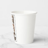 Happy Thanksgiving Leopard Print Rainbow Türkei Pappbecher (Links)