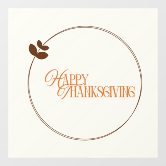 Happy Thanksgiving-Lesekreis Fensteraufkleber (Blatt)