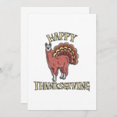 Happy Thanksgiving Llama Alpaca Türkei Fun Gift Ankündigung (Vorne/Hinten)