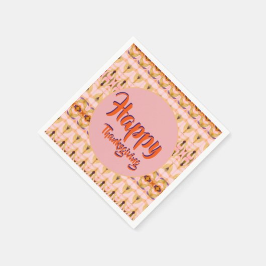 Happy Thanksgiving Luncheon Serviette (Ecke)