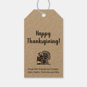 Happy Thanksgiving lustig Trukey Custom Text Geschenkanhänger