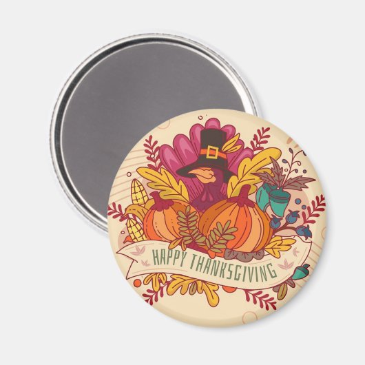 Happy Thanksgiving Magnet (Vorderseite/Rückseite)