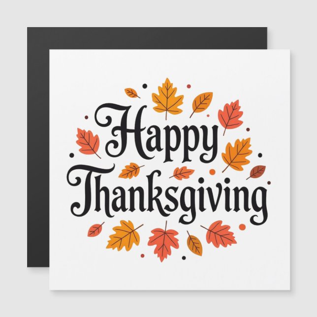 Happy Thanksgiving Magnetkarte (Vorne/Hinten)