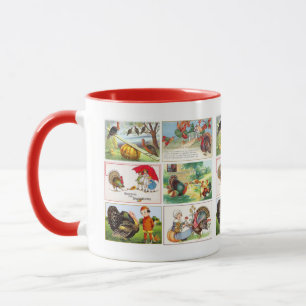 Happy Thanksgiving Medley Vintag Postcard Tasse