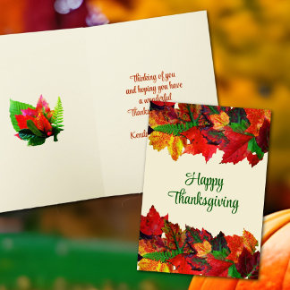 Happy Thanksgiving Message Cards Feiertagskarte