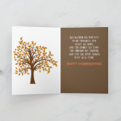 Happy Thanksgiving mit türkischer Karte personalis (Innenseite)