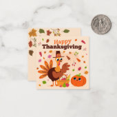 Happy Thanksgiving Mitteilungskarte (Vorderseite/Rückseite Beispiel)