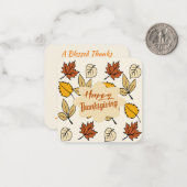 Happy Thanksgiving Mitteilungskarte (Vorderseite/Rückseite Beispiel)