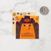 Happy Thanksgiving Mitteilungskarte (Vorderseite/Rückseite Beispiel)