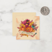 Happy Thanksgiving Mitteilungskarte (Vorderseite/Rückseite Beispiel)