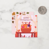 Happy Thanksgiving Mitteilungskarte (Vorderseite/Rückseite Beispiel)