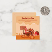 Happy Thanksgiving Mitteilungskarte (Vorderseite/Rückseite Beispiel)