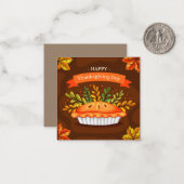 Happy Thanksgiving Mitteilungskarte (Vorderseite/Rückseite Beispiel)