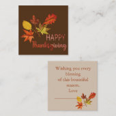 Happy Thanksgiving Mitteilungskarte (Vorne/Hinten)