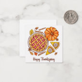 Happy Thanksgiving Mitteilungskarte (Vorderseite/Rückseite Beispiel)