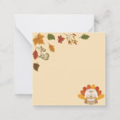 Happy Thanksgiving Mitteilungskarte (Rückseite)