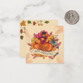 Happy Thanksgiving Mitteilungskarte (Vorderseite/Rückseite Beispiel)