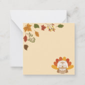 Happy Thanksgiving Mitteilungskarte (Rückseite)