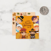 Happy Thanksgiving Mitteilungskarte (Vorderseite/Rückseite Beispiel)