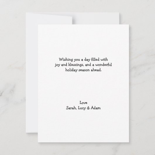 Happy Thanksgiving Mitteilungskarte (Rückseite)