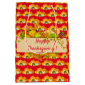 Happy Thanksgiving Mittlere Geschenktüte (Vorderseite)