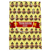 Happy Thanksgiving Mittlere Geschenktüte (Vorderseite)