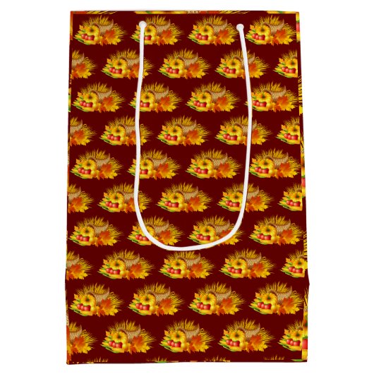 Happy Thanksgiving Mittlere Geschenktüte (Rückseite)