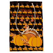 Happy Thanksgiving Mittlere Geschenktüte (Vorderseite)