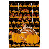 Happy Thanksgiving Mittlere Geschenktüte (Rückseite)