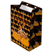 Happy Thanksgiving Mittlere Geschenktüte (Rückseite Schrägansicht)