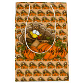 Happy Thanksgiving Mittlere Geschenktüte (Vorderseite)