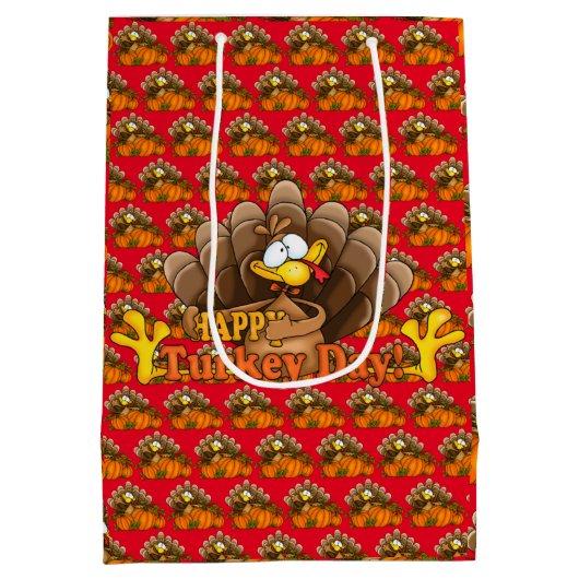 Happy Thanksgiving Mittlere Geschenktüte (Rückseite)