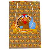 Happy Thanksgiving Mittlere Geschenktüte (Vorderseite)