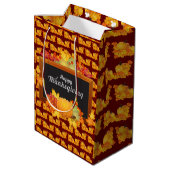 Happy Thanksgiving Mittlere Geschenktüte (Rückseite Schrägansicht)