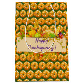 Happy Thanksgiving Mittlere Geschenktüte (Vorderseite)