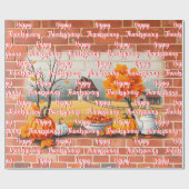 Happy Thanksgiving Modern Beautiful Fall Geschenkpapier (Flach)
