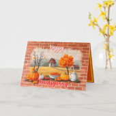 Happy Thanksgiving Modern Beautiful Fall Karte (Gelbe Blume)