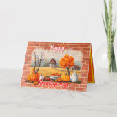 Happy Thanksgiving Modern Beautiful Fall Karte (Vorderseite)