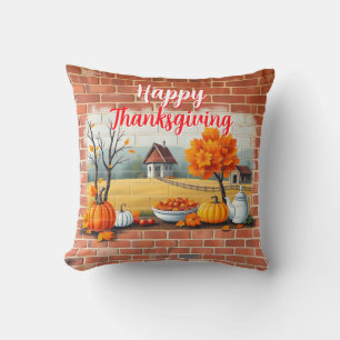 Happy Thanksgiving Modern Beautiful Fall Kissen