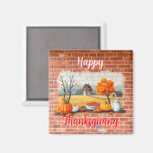 Happy Thanksgiving Modern Beautiful Fall Magnet (Vorderseite/Rückseite)