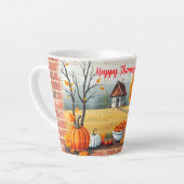 Happy Thanksgiving Modern Beautiful Fall Milchtasse (Linke Ecke)