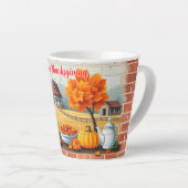 Happy Thanksgiving Modern Beautiful Fall Milchtasse (Rechte Ecke)