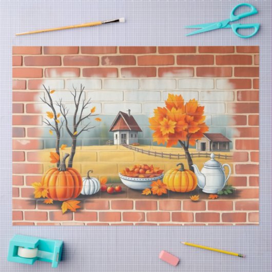 Happy Thanksgiving Modern Beautiful Fall Seidenpapier (Basteln)