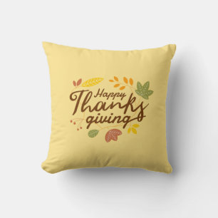 Happy Thanksgiving Modern Fall Leaf Wohngestaltung Kissen