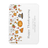 Happy Thanksgiving Modern Simple Chic Magnet (Vertikal)
