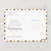 Happy Thanksgiving Modern Simple Chic Postkarte (Rückseite)
