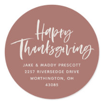 Happy Thanksgiving moderne Rose Rücksendeadresse