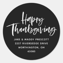Happy Thanksgiving - Moderne Script-Rücksendeadres