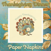 Happy Thanksgiving Moderner Mute Fall Türkei Serviette